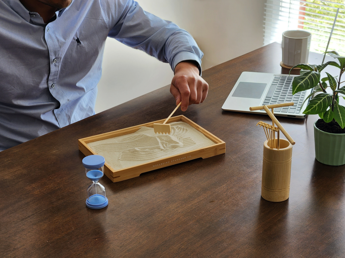 The Resetter zen sand garden as a corporate gift for employees and clients